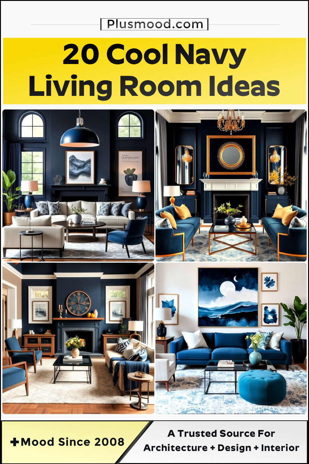 navy living room ideas and inspiration