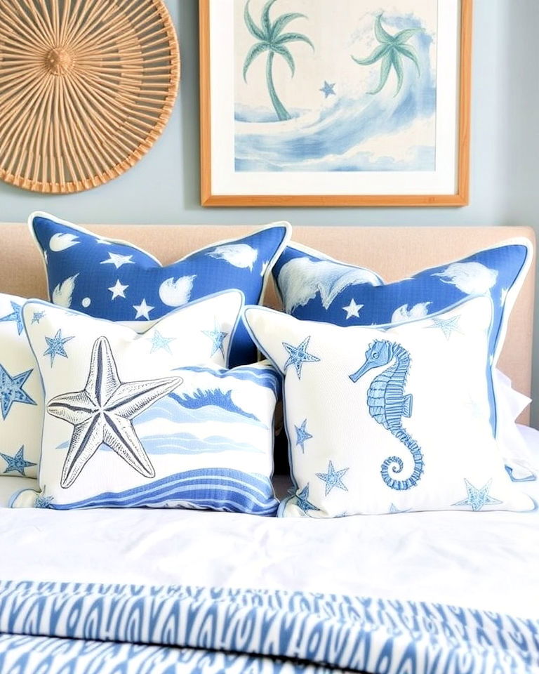 ocean themed throw pillows