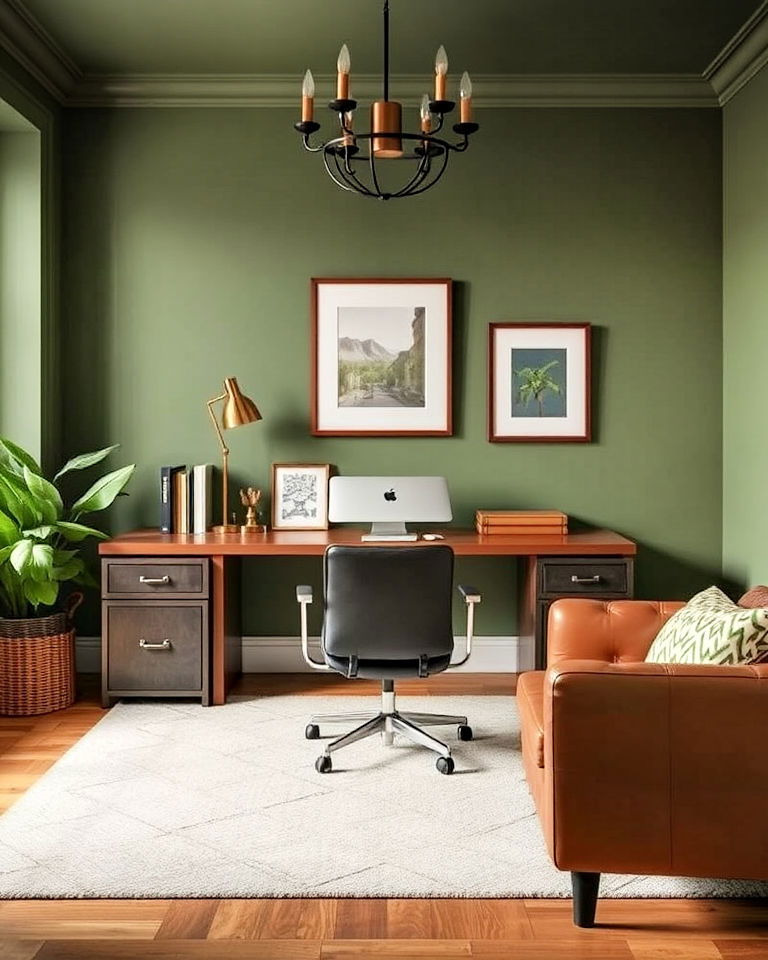 olive green paint color for office