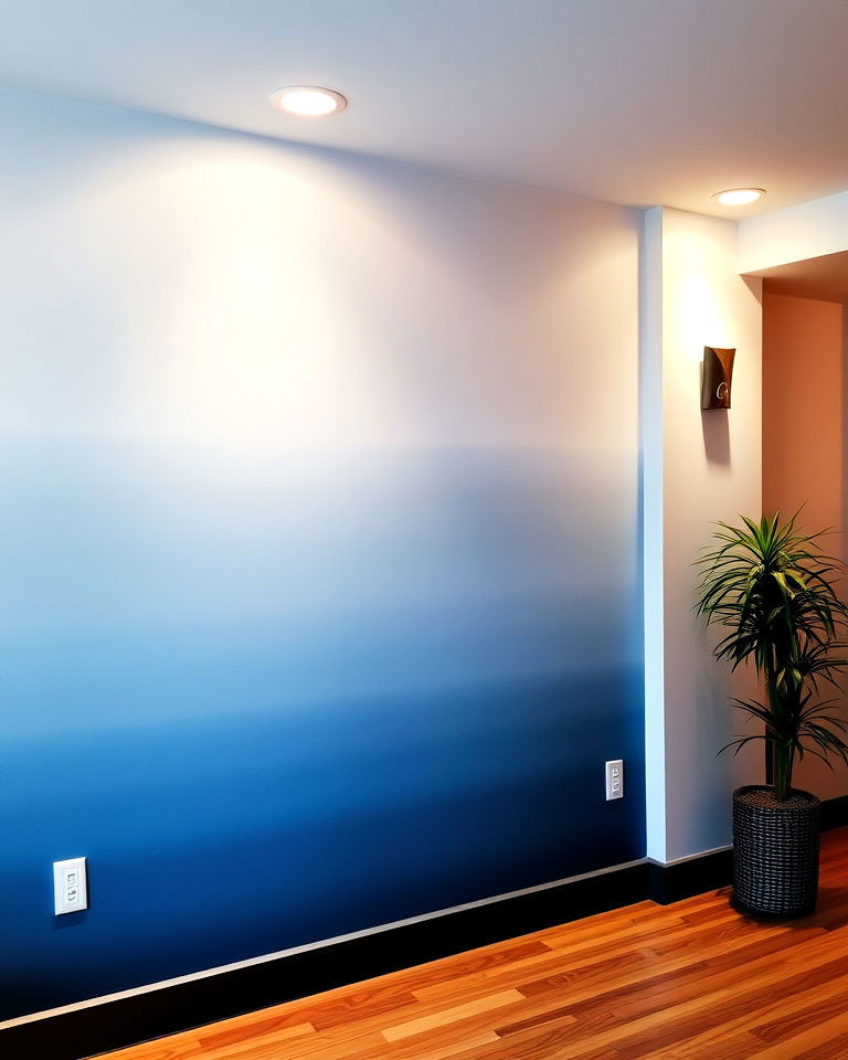 ombre paint effect accent wall