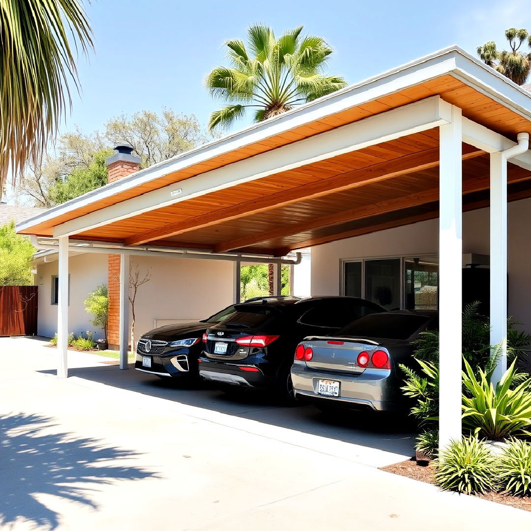 open carport for mid century modern exterior