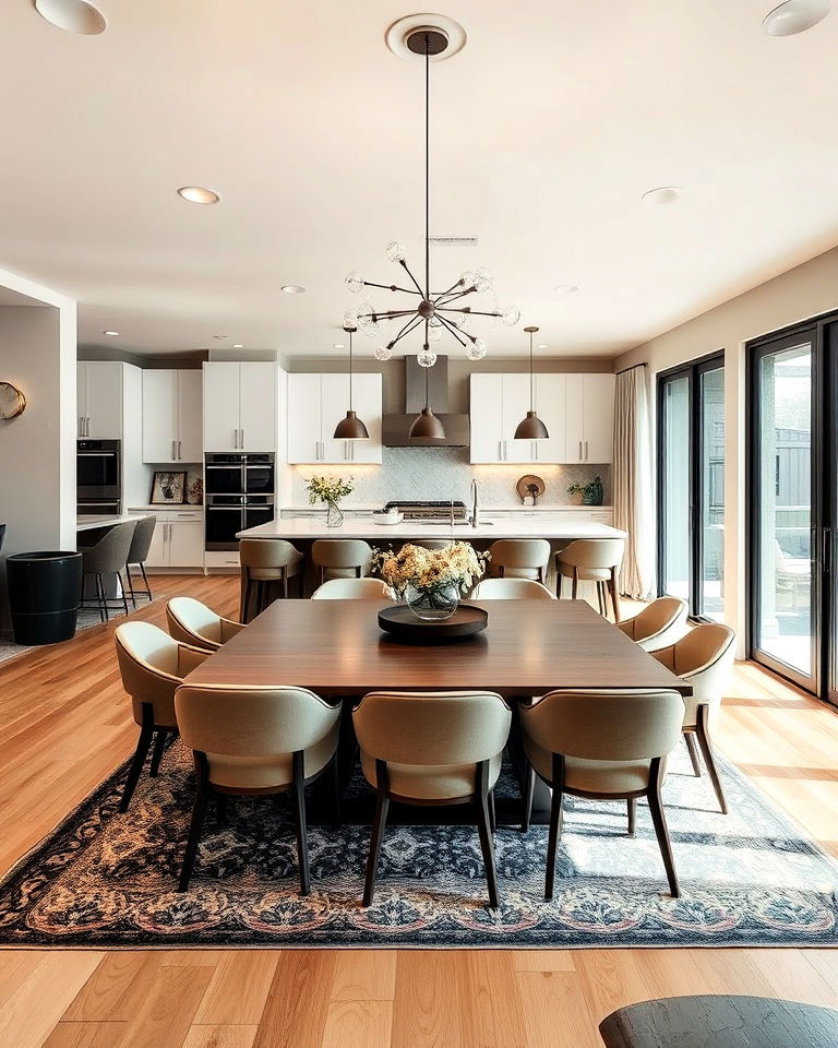 open concept dining room
