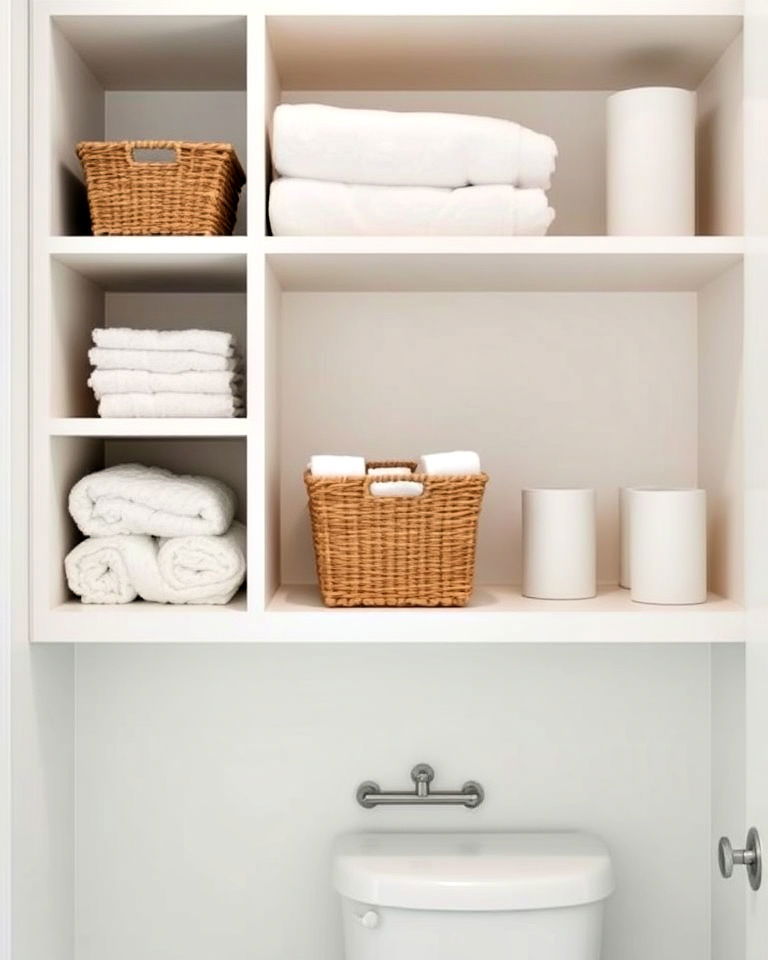 open shelving for easy access