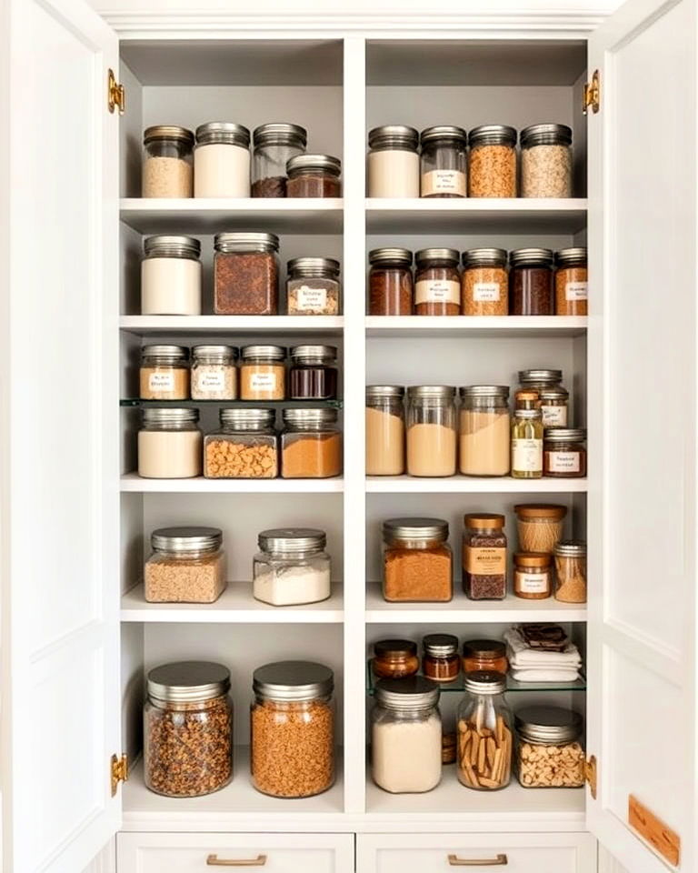 open shelving larder for the kitchen