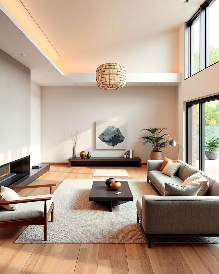 open space and flow zen living room