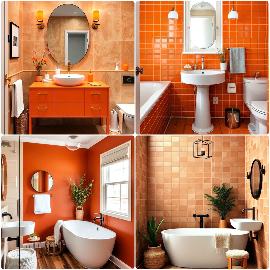 20 Orange Bathroom Ideas To Transform Your Home