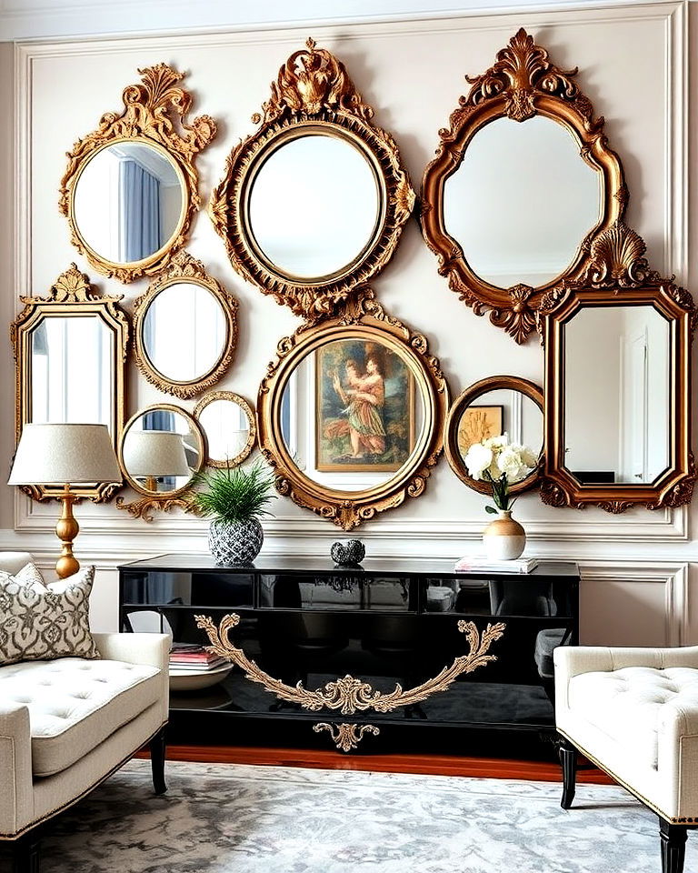 ornate mirrors as art décor