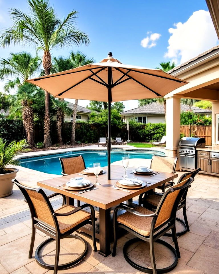 outdoor dining area