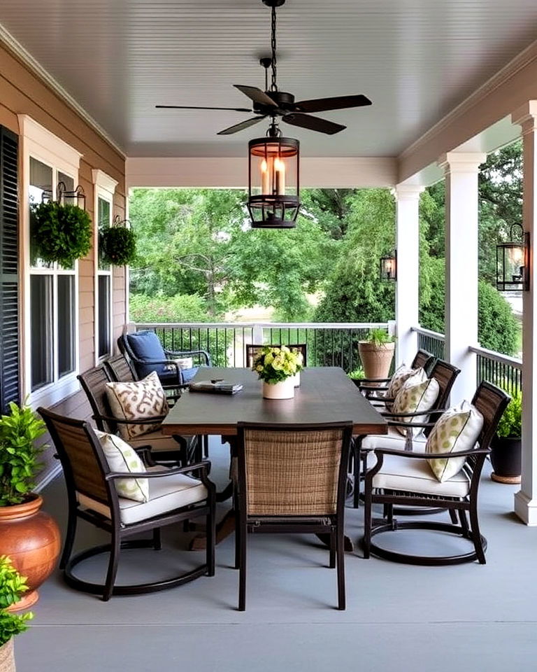 outdoor dining space