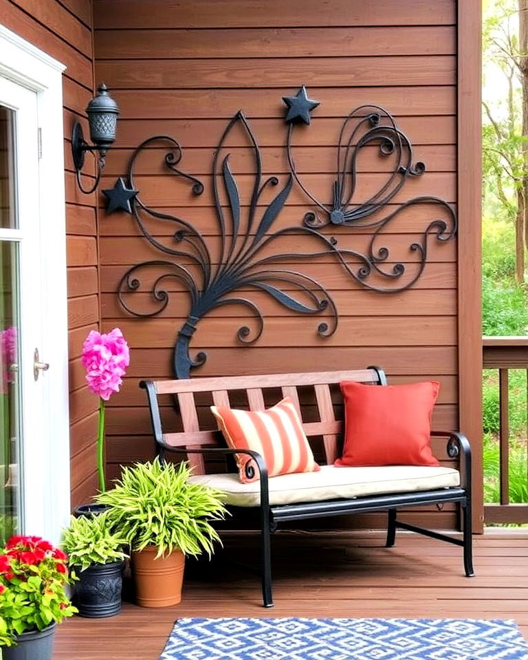 outdoor friendly statement wall art