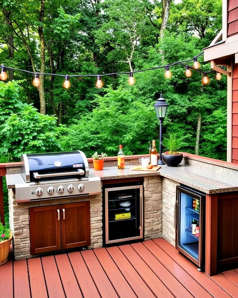 outdoor kitchen setup