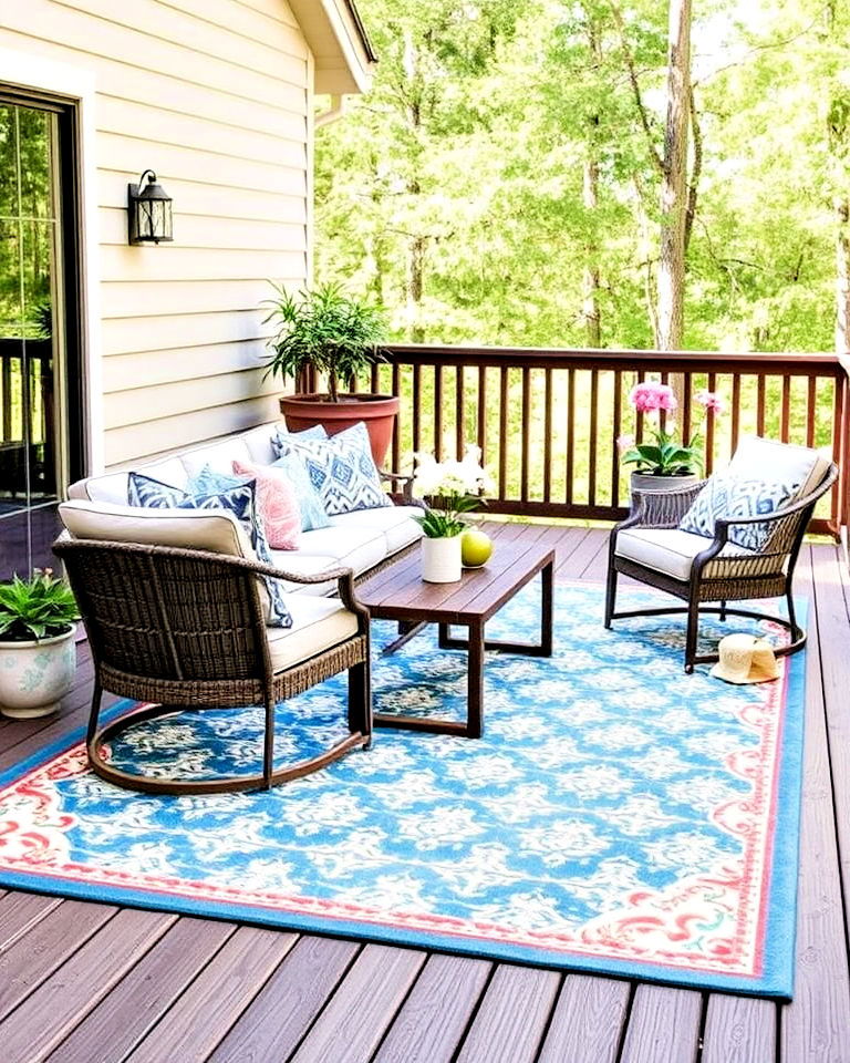 outdoor rug for color and comfort