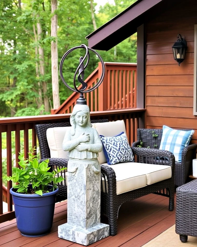 outdoor sculpture or statue for deck