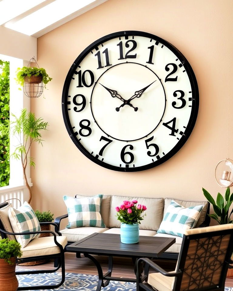 outdoor wall clock