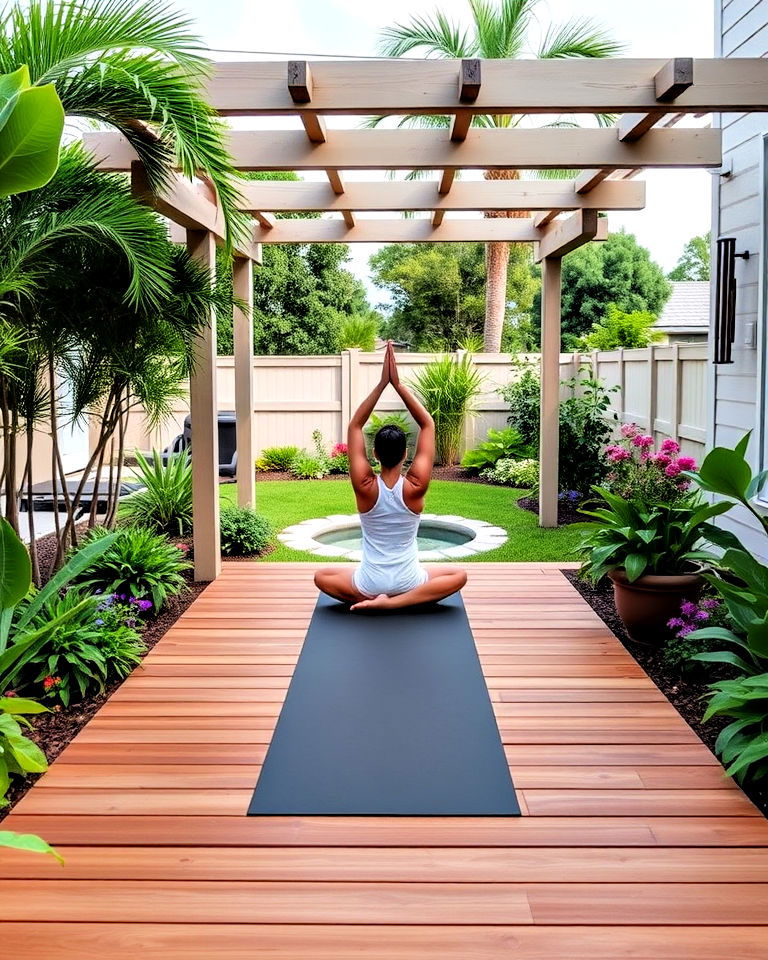 outdoor yoga space