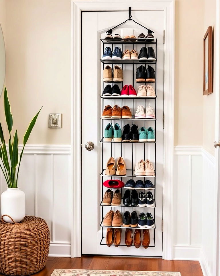 over the door shoe rack idea