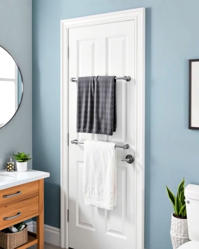 over the door towel rack for compact bathrooms