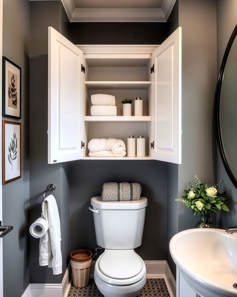 over the toilet cabinets for extra space