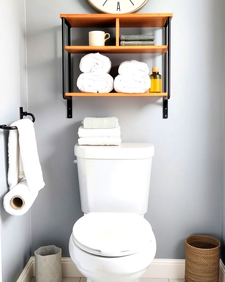 over the toilet storage shelves