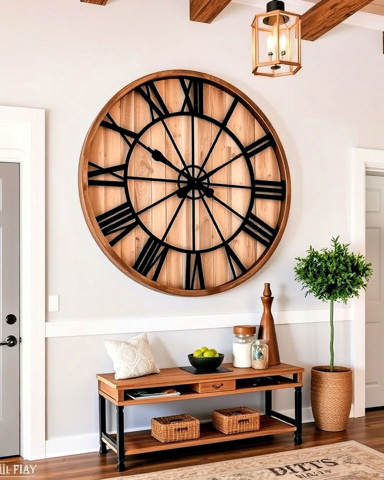 oversized clock for a bold statement