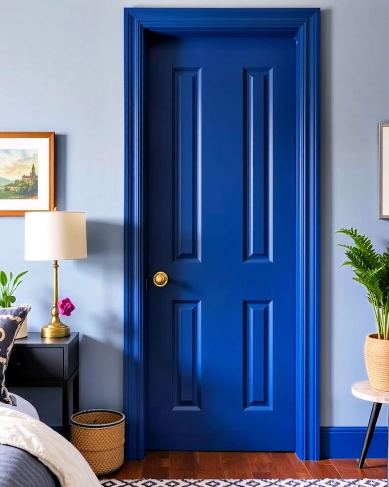 paint a bold color bedroom door