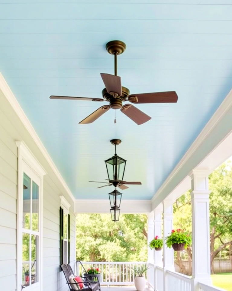 paint the porch ceiling sky blue