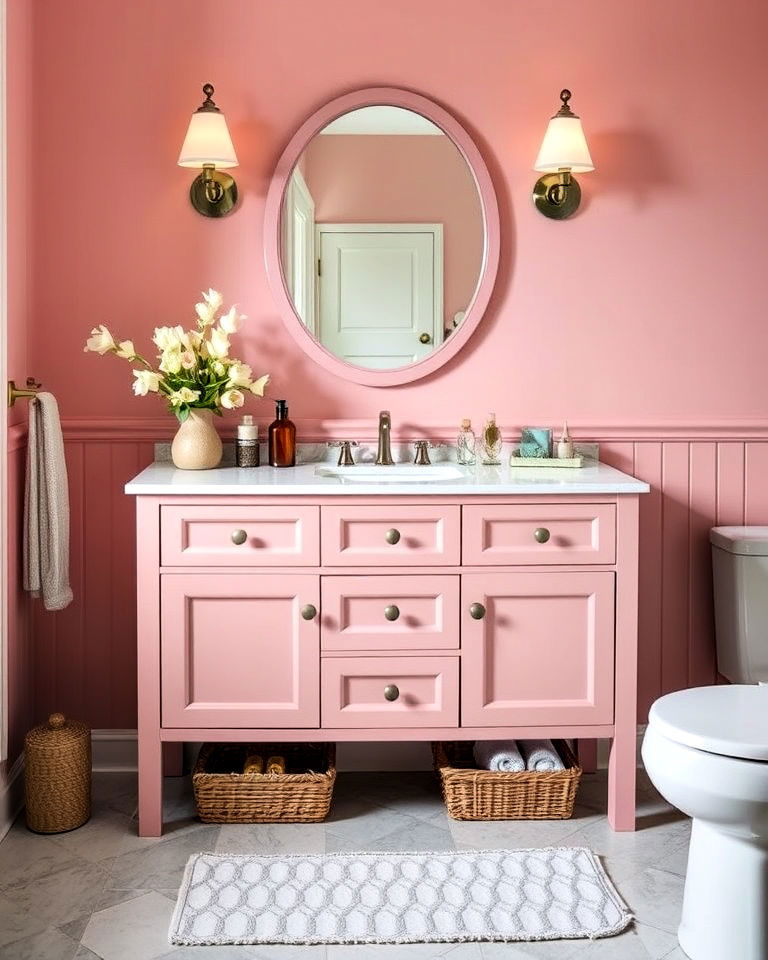 painted vanities for a pop of color
