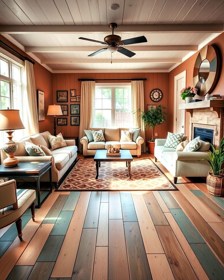 painted wood floors for a creative twist