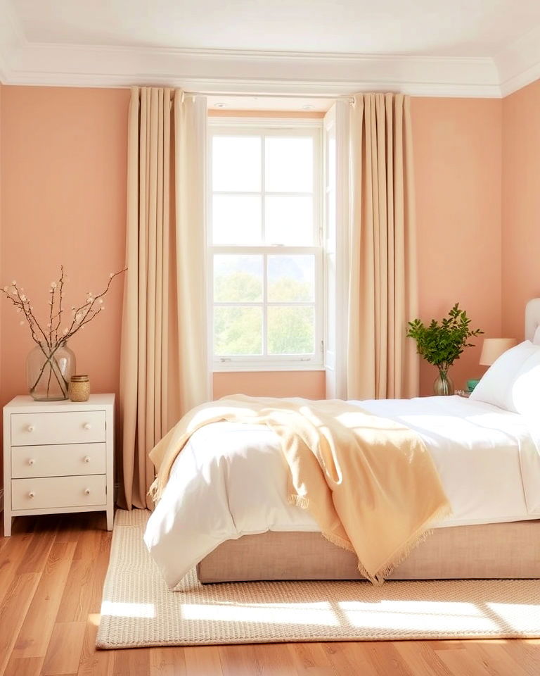 pale peach limewash for bedroom