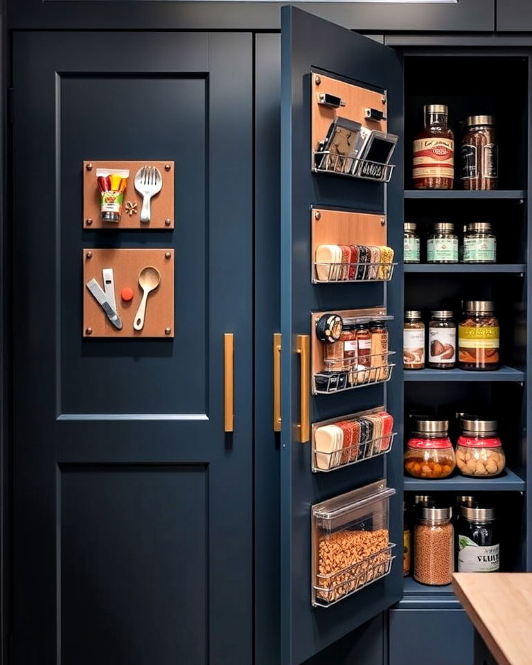 pantry with magnetic storage