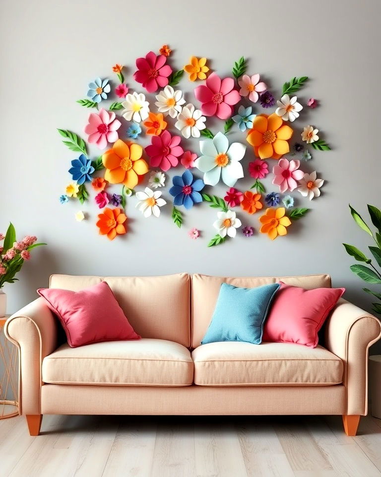 paper flower wall art