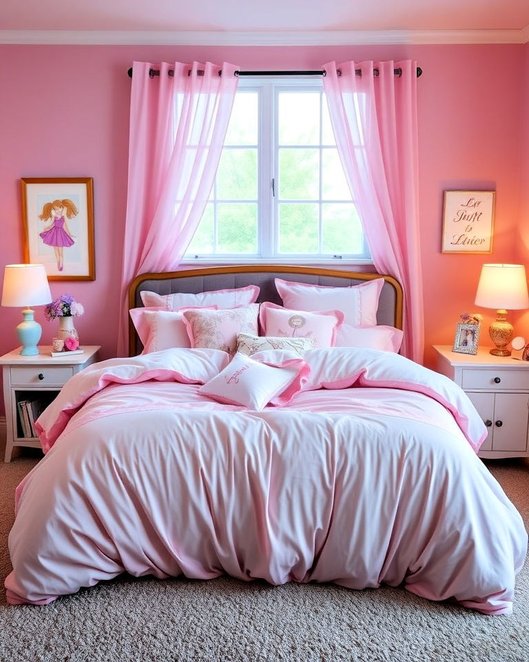 pastel bedding inspired by taylor swift’s lover album cover