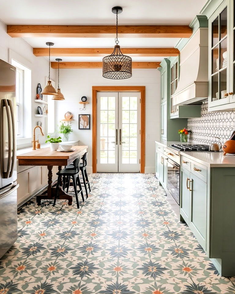 patterned cement tiles for bold personality