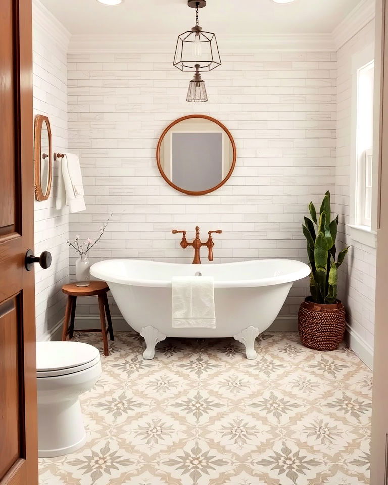 patterned floor tiles