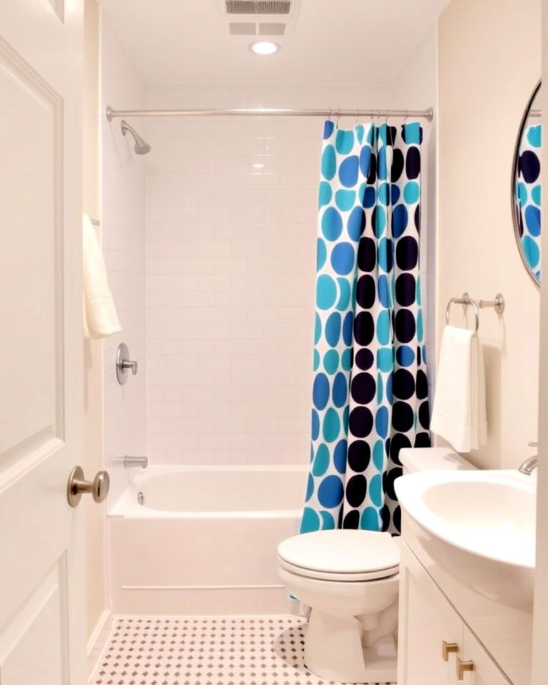 patterned shower curtain