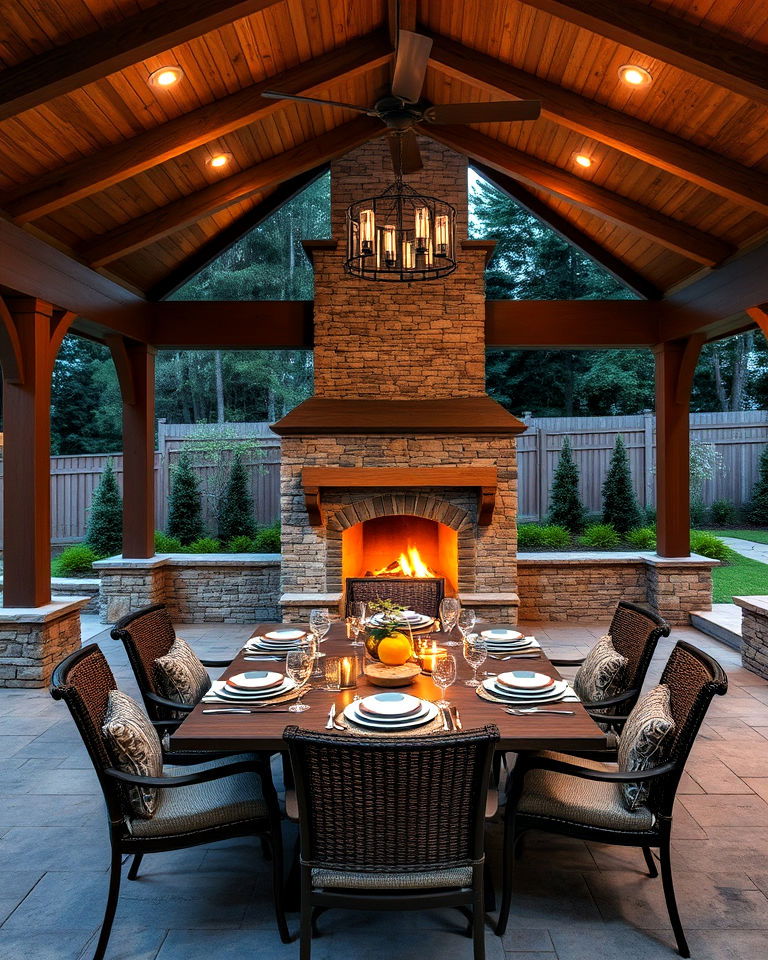 pavilion with dining area to enjoy