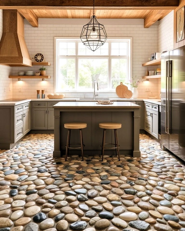 pebble stone for a natural spa like feel
