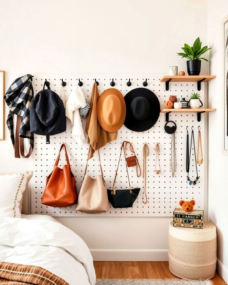 pegboard for customizable storage