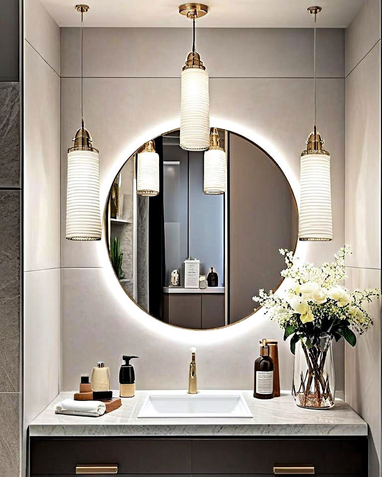 pendant light for stylish bathroom lighting