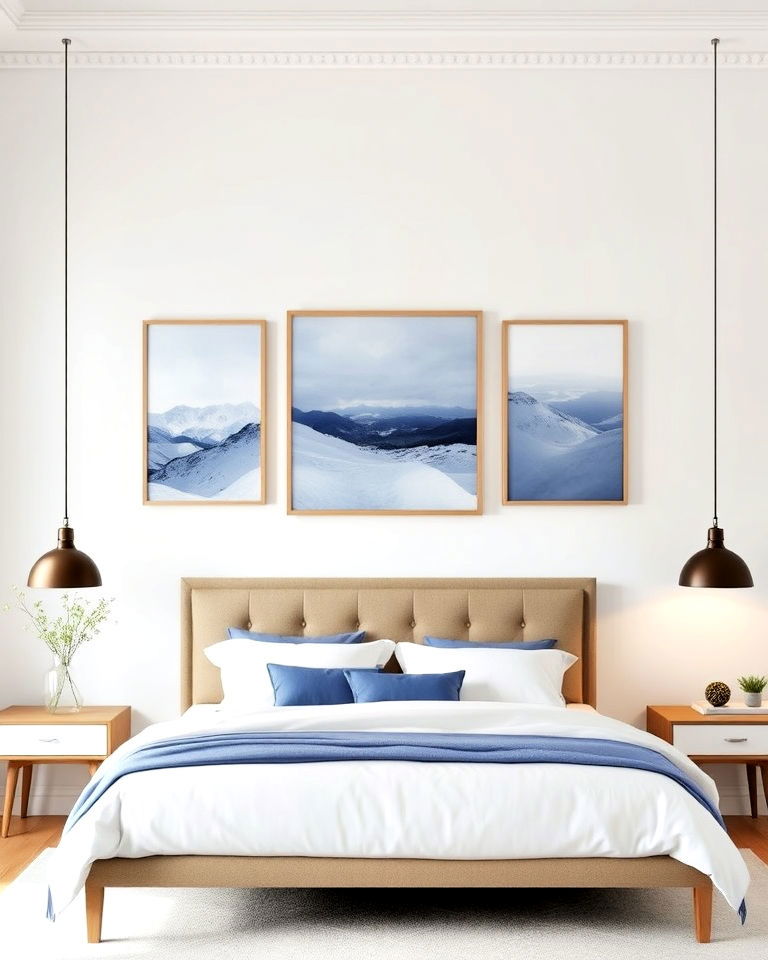 periwinkle artwork to add a personal touch