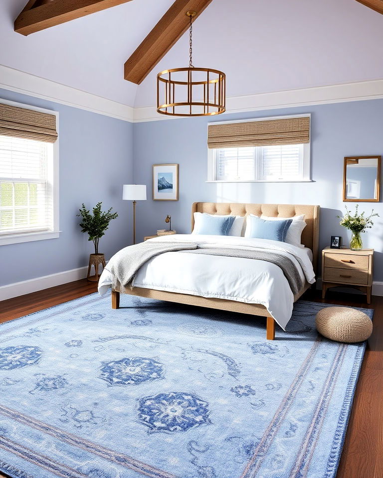 periwinkle bedroom area rug