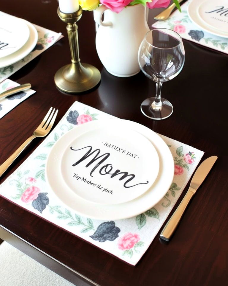 personalize placemat for each family member