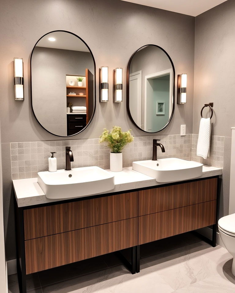 personalized sink hardware for his and her bathroom