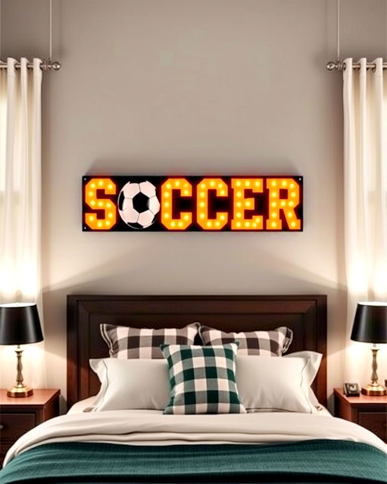 personalized soccer name sign