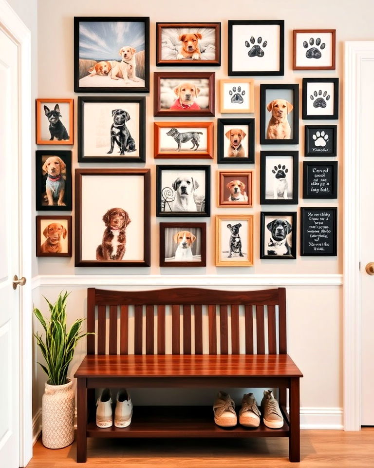 pet photo gallery for mudroom