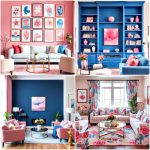 pink and blue living room ideas