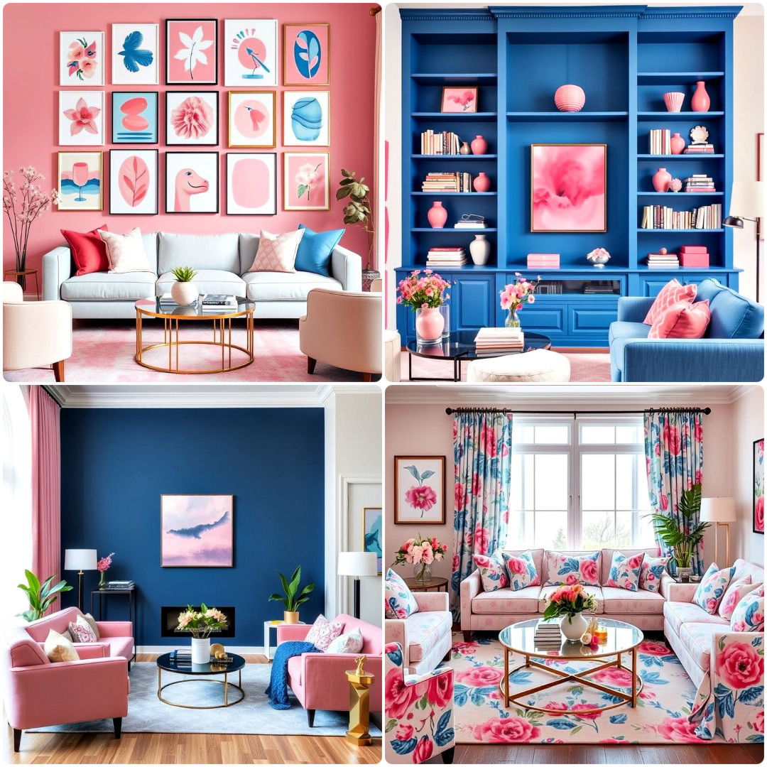 20 Pink and Blue Living Room Ideas for A Chic Interior