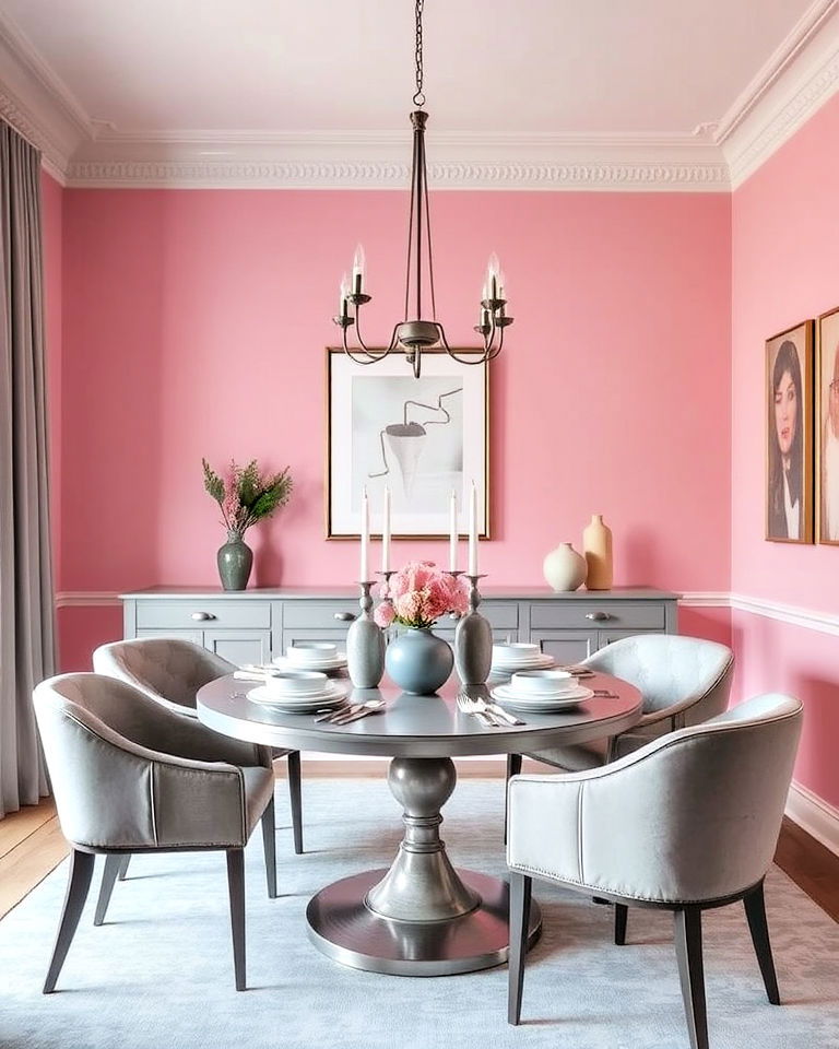 pink and gray color scheme