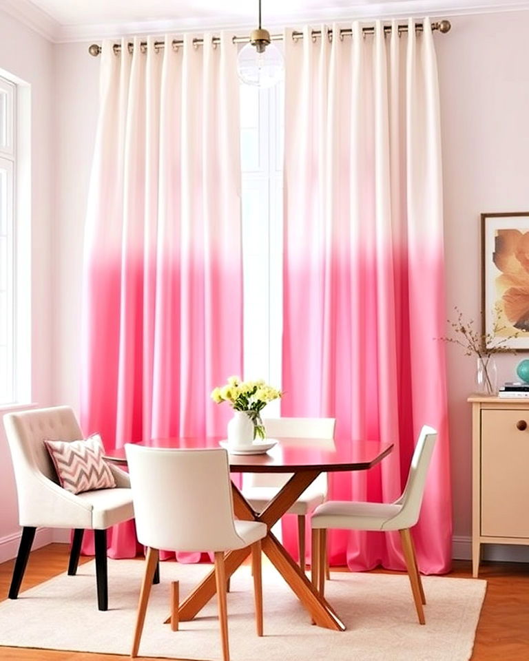 pink ombre curtains