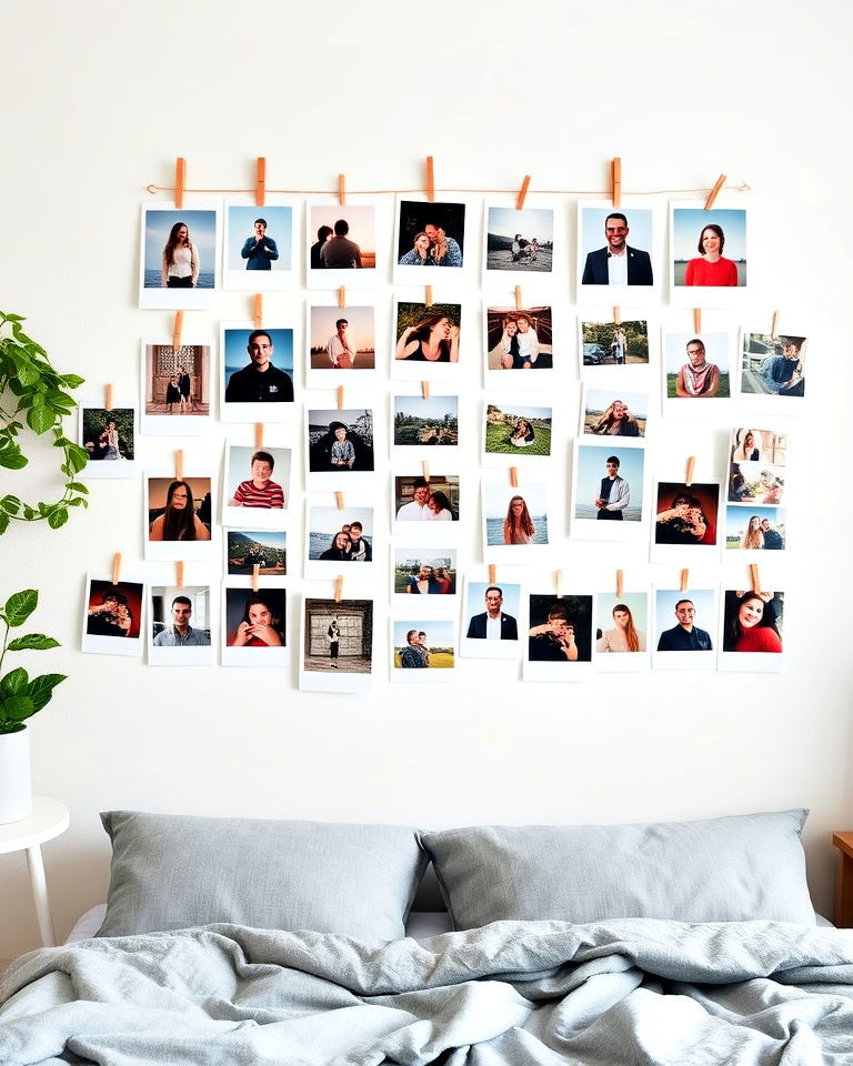 polaroid gallery wall